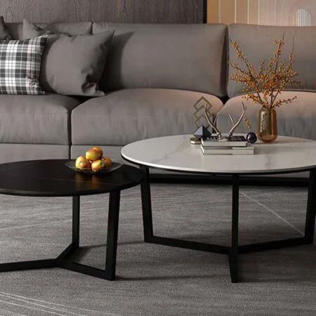Bộ Bàn Trà Đôi Mặt Đá Ceramic Cao Cấp - Amaya 17 Bàn trà sofa Bắc Âu mặt đá cao cấp Amaya