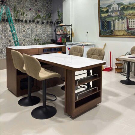 Bàn Đảo Bếp Chữ T Xoay Ngang Dọc Thông Minh - T918