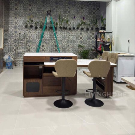 Bàn Đảo Bếp Chữ T Xoay Ngang Dọc Thông Minh - T918 8 Bàn Đảo Bếp Chữ T Xoay Ngang Dọc Thông Minh - T918