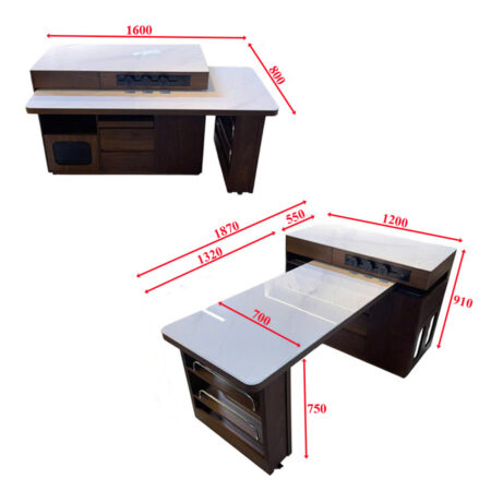 Bàn Đảo Bếp Chữ T Xoay Ngang Dọc Thông Minh - T918 10 Bàn Đảo Bếp Chữ T Xoay Ngang Dọc Thông Minh - T918