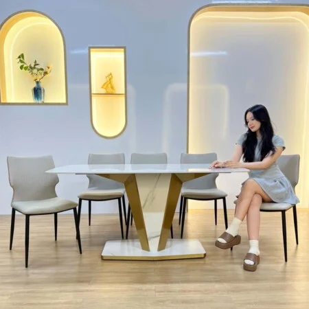 Bàn Ăn Cao Cấp Mặt Đá Sang Trọng Nhập Khẩu - AIKO