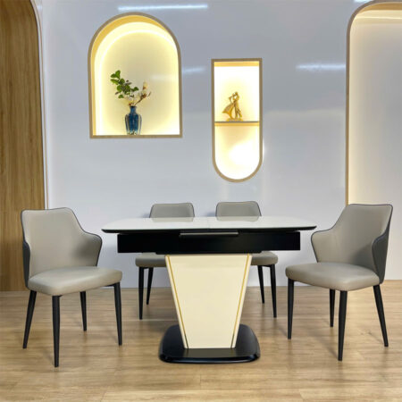 Bàn Ăn Gấp Gọn Thông Minh Mặt Kính Cao Cấp - ARMANDO 9 Bàn Ăn Gấp Gọn Thông Minh Mặt Kính Cao Cấp - ARMANDO