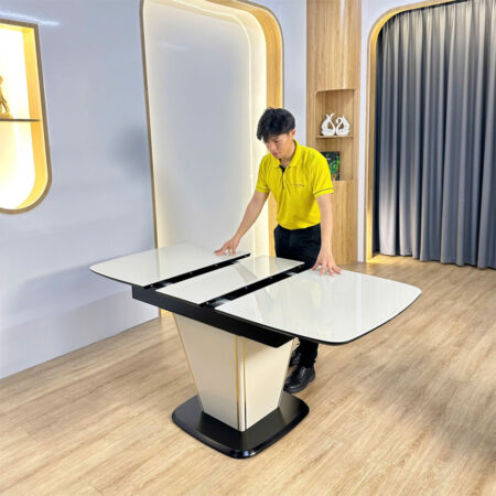 Bàn Ăn Gấp Gọn Thông Minh Mặt Kính Cao Cấp - ARMANDO 10 Bàn Ăn Gấp Gọn Thông Minh Mặt Kính Cao Cấp - ARMANDO