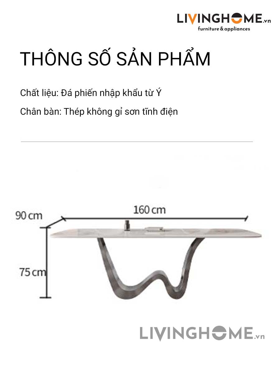 Bàn Ăn Mặt Đá Cao Cấp Hiện Đại Nhập Khẩu - AUGUS 18 Bàn Ăn Mặt Đá Cao Cấp Hiện Đại Nhập Khẩu - AUGUS