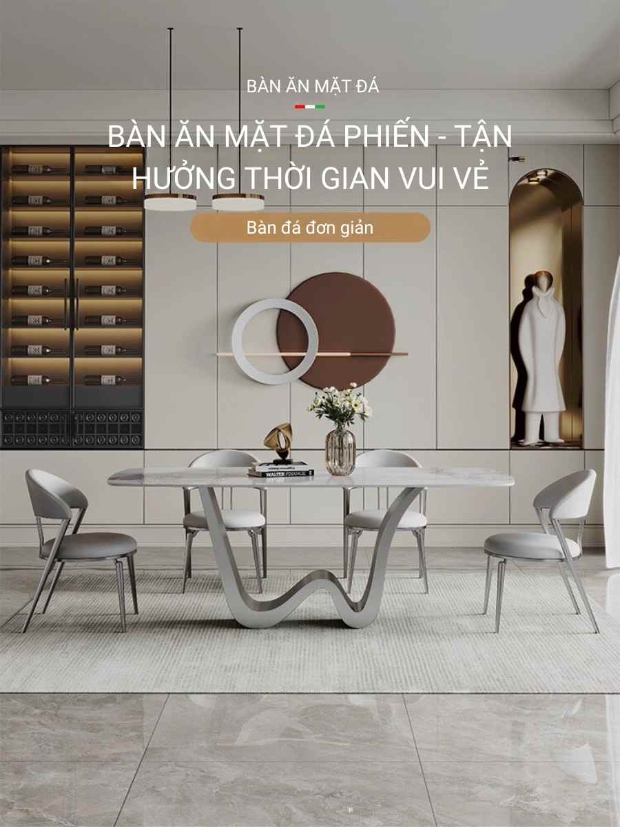 Bàn Ăn Mặt Đá Cao Cấp Hiện Đại Nhập Khẩu - AUGUS 13 Bàn Ăn Mặt Đá Cao Cấp Hiện Đại Nhập Khẩu - AUGUS