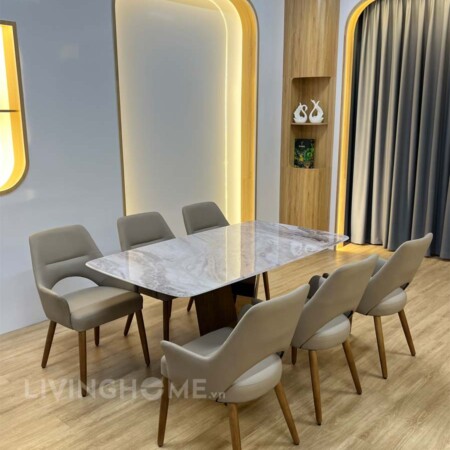 Bộ Bàn Ăn Mặt Đá Vi Tinh Thể Cao Cấp - COBBY 9 Bộ Bàn Ăn Mặt Đá Vi Tinh Thể Cao Cấp - COBBY