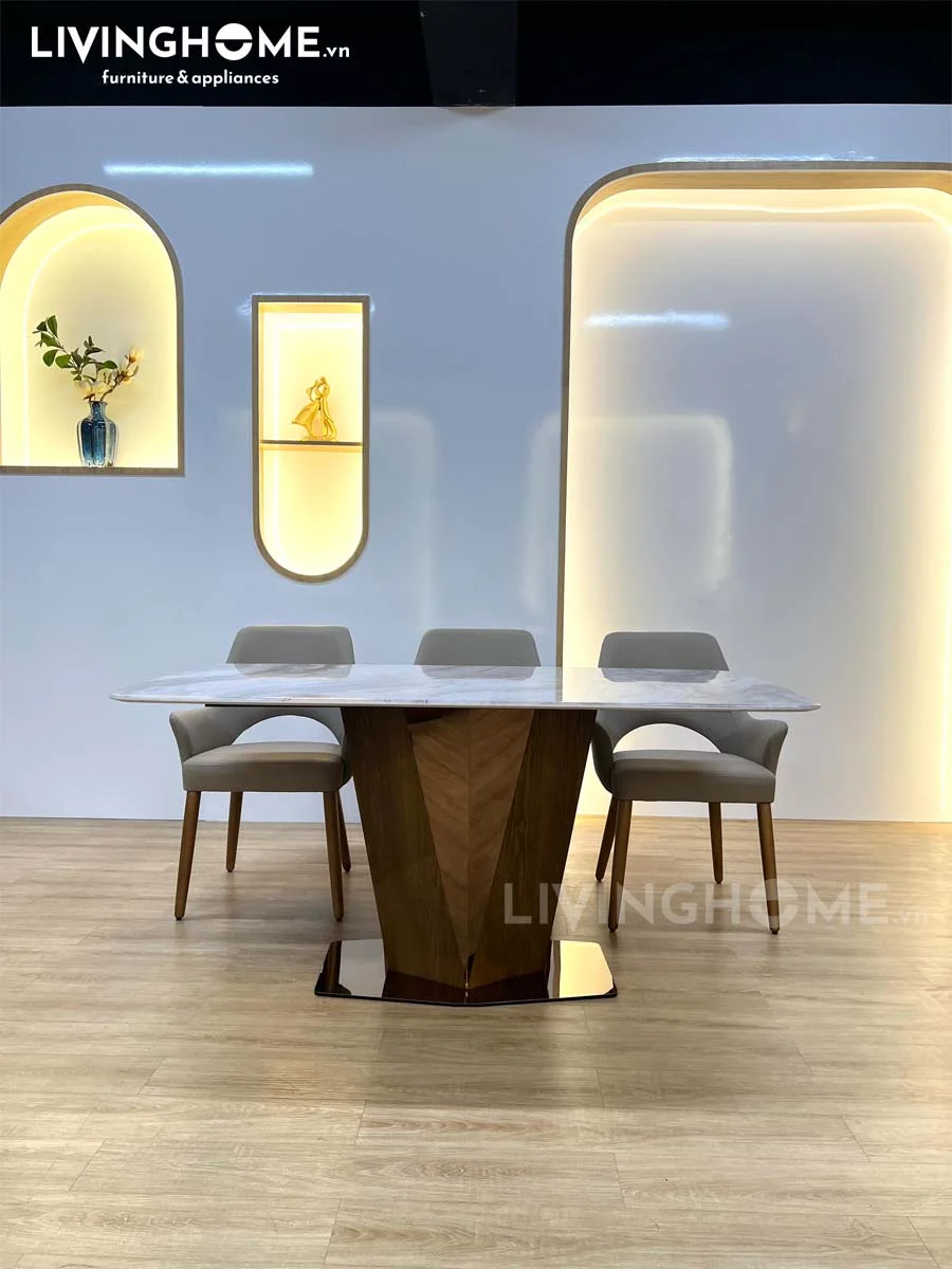 Bộ Bàn Ăn Mặt Đá Vi Tinh Thể Cao Cấp - COBBY 18 Bộ Bàn Ăn Mặt Đá Vi Tinh Thể Cao Cấp - COBBY