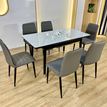 Bàn Ăn Bếp Từ Thông Minh Mặt Đá Ceramic - DAIRIO 12 Bàn Ăn Bếp Từ Thông Minh Mặt Đá Ceramic - DAIRIO