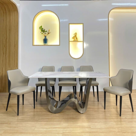 Bàn Ăn Mặt Đá Vi Tinh Thể - HACHI