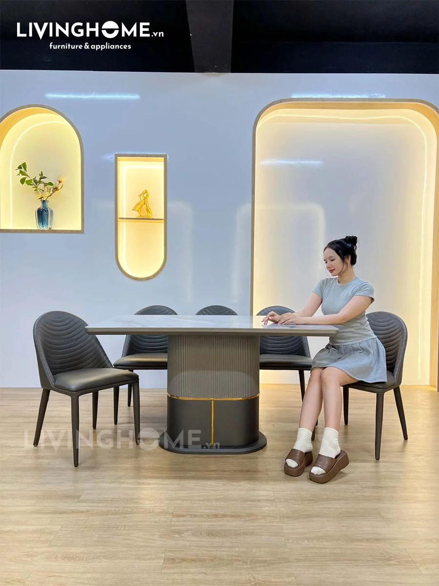 Bàn Ăn Mặt Đá Cao Cấp - HAKU