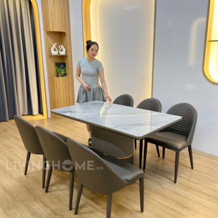 Bàn Ăn Mặt Đá Cao Cấp - HAKU