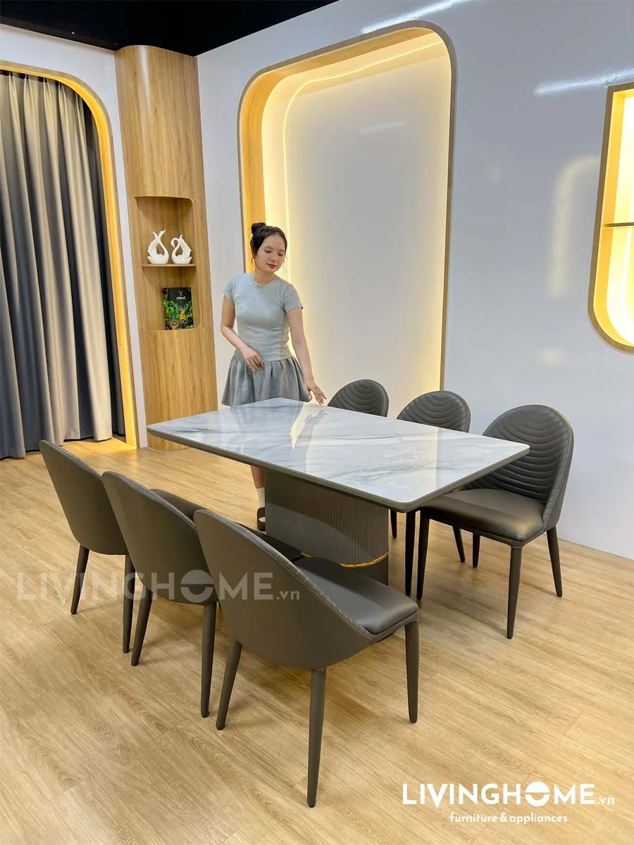 Bàn Ăn Mặt Đá Cao Cấp - HAKU
