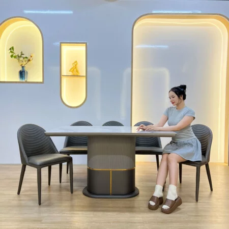 Bàn Ăn Mặt Đá Cao Cấp - HAKU