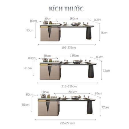 Bàn Đảo Bếp Kết Hợp Bàn Ăn Thông Minh Sang Trọng - ICHI 11 Bàn Đảo Bếp Kết Hợp Bàn Ăn Thông Minh Sang Trọng - ICHI