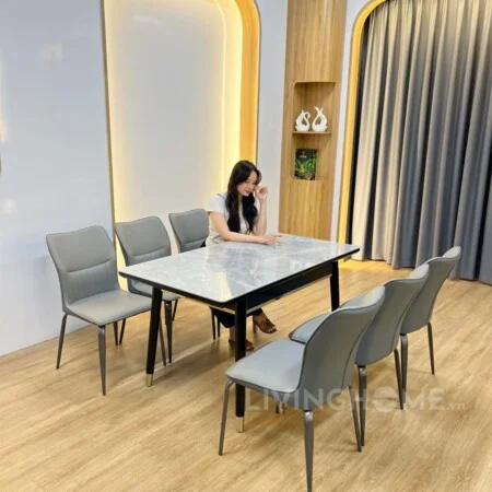 Bàn Ăn Thông Minh Có Bếp Từ Mặt Đá Ceramic - LIONEL