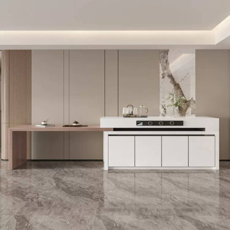 BÀN ĐẢO BẾP KẾT HỢP BÀN ĂN MELLONA