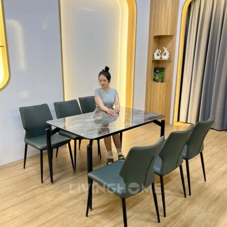 Bộ Bàn Ăn Mặt Đá Cao Cấp - ROLEN 8 Bộ Bàn Ăn Mặt Đá Cao Cấp - ROLEN
