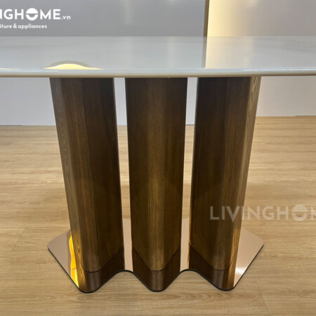 Bộ Bàn Ăn Mặt Đá Vi Tinh Thể Xuyên Sáng -TORO