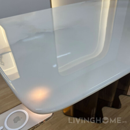 Bộ Bàn Ăn Mặt Đá Vi Tinh Thể Xuyên Sáng -TORO