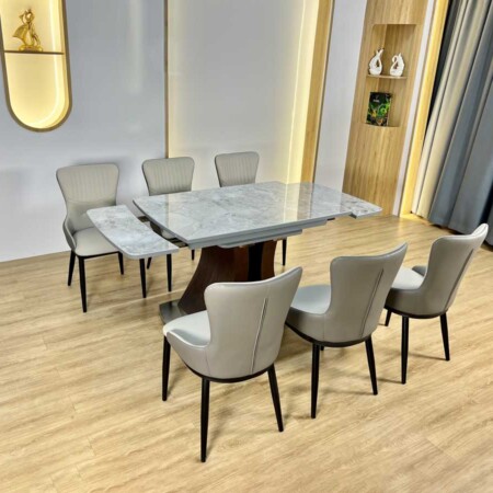 Bàn Ăn Thông Minh Mặt Đá Mở Rộng Cao Cấp - TOSIA 9 Bàn Ăn Mở Rộng Thông Minh Nhập Khâu - TOSIA