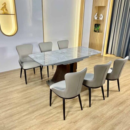 Bàn Ăn Thông Minh Mặt Đá Mở Rộng Cao Cấp - TOSIA 10 Bàn Ăn Mở Rộng Thông Minh Nhập Khâu - TOSIA