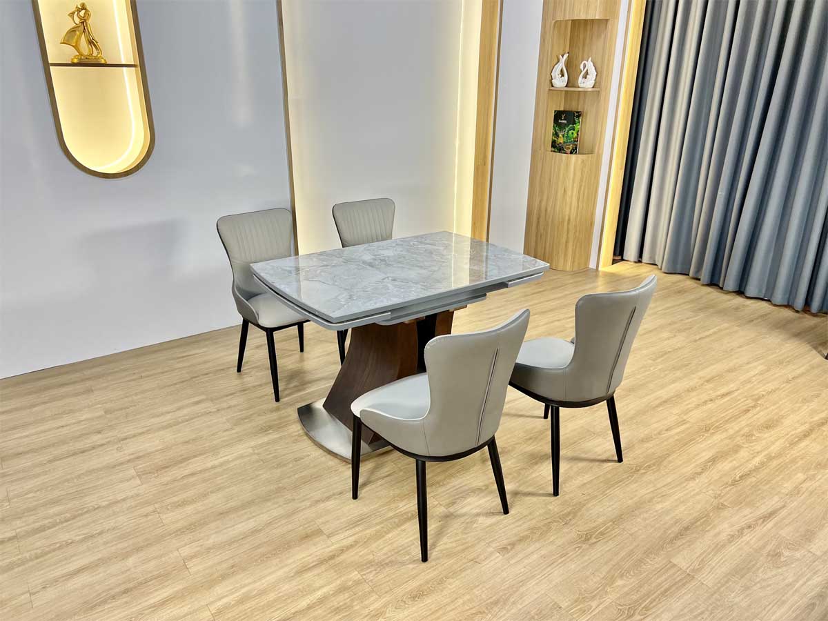 Bàn Ăn Thông Minh Mặt Đá Mở Rộng Cao Cấp - TOSIA 16 Bàn Ăn Mở Rộng Thông Minh Nhập Khâu - TOSIA