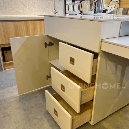 Bàn Đảo Bếp Kết Hợp Bàn Ăn Mặt Đá Ceramic Thông Minh - BEATRISA 11 Bàn Đảo Bếp Kết Hợp Bàn Ăn Mặt Đá Ceramic Thông Minh - BEATRISA