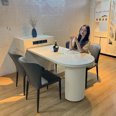 Bàn Đảo Bếp Kết Hợp Bàn Ăn Thông Minh Tối Giản - DENIA