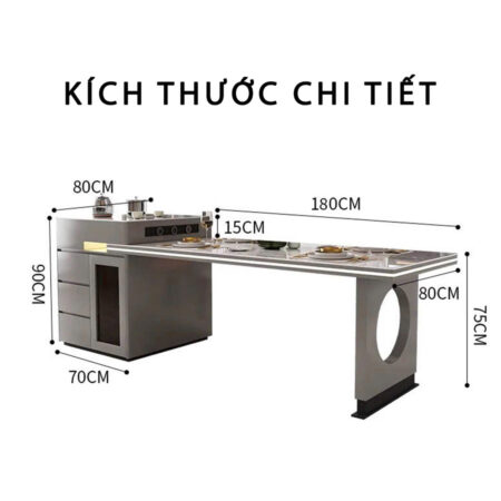 Bàn Ăn Kết Hợp Đảo Bếp Nhập Khẩu - GENER 11 Bàn Ăn Kết Hợp Đảo Bếp Nhập Khẩu - GENER