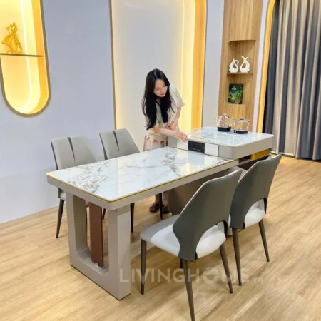 Bàn Đảo Bếp Kết Hợp Bàn Ăn Thông Minh Cao Cấp - HARU