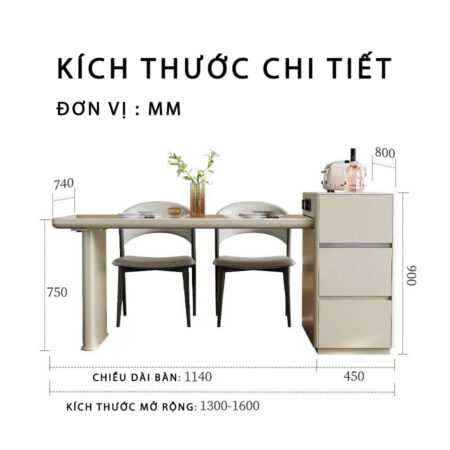 Bàn Đảo Bếp Kết Hợp Bàn Ăn Thông Minh - ALORA 11 Bàn Đảo Bếp Kết Hợp Bàn Ăn Thông Minh - ALORA