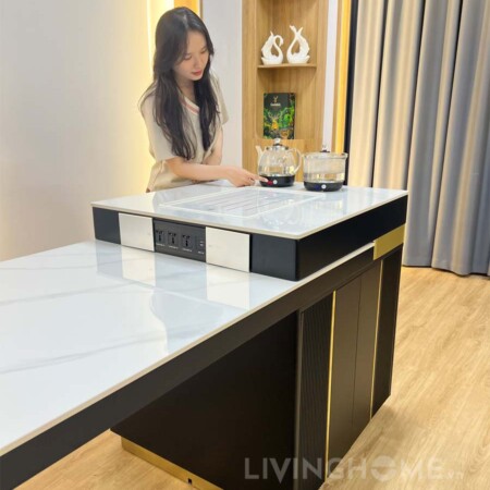 Bàn Đảo Bếp Kết Hợp Bàn Ăn Mặt Đá Ceramic Sang Trọng - SOCHI