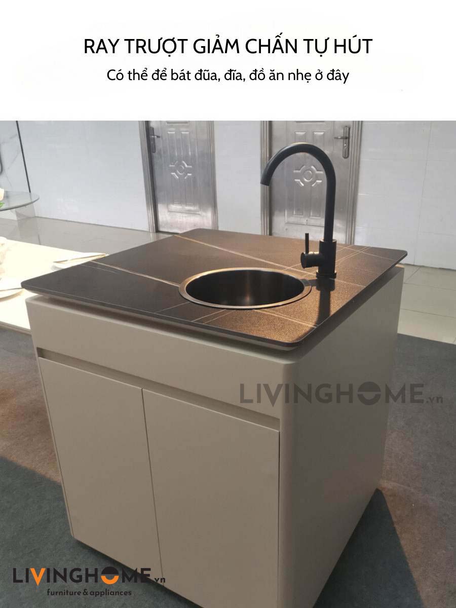 Bàn Đảo Bếp Kết Hợp Bàn Ăn Thông Minh Tối Giản - MOISI