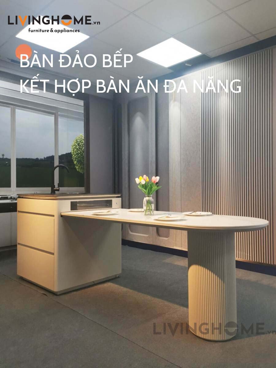 Bàn Đảo Bếp Kết Hợp Bàn Ăn Thông Minh Tối Giản - MOISI