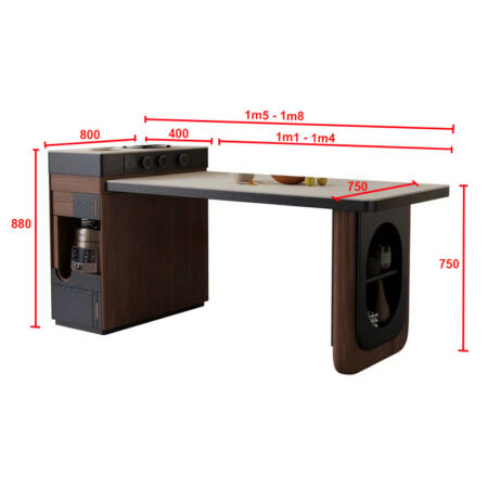 Bàn Đảo Bếp Thông Minh Kết Hợp Bàn Ăn - 2518