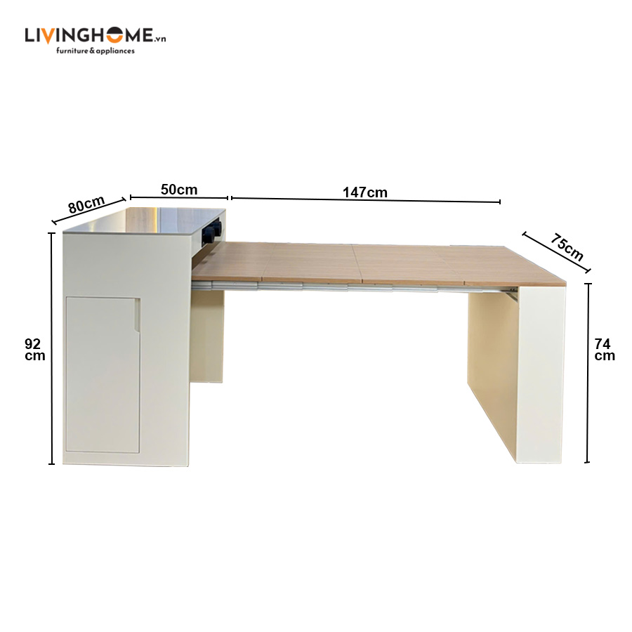 Bàn Đảo Bếp Gấp Gọn Thông Minh - LOUIS1 18 Bàn Đảo Bếp Gấp Gọn Thông Minh - LOUIS1