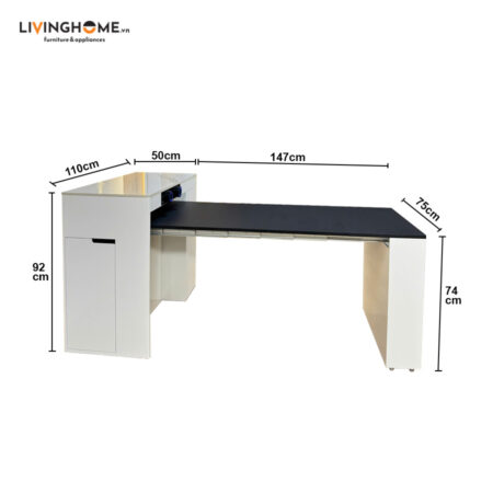 Bàn Đảo Bếp Gấp Gọn Thông Minh - LOUIS2