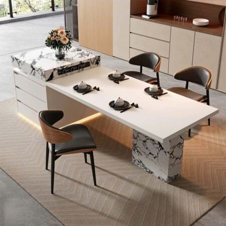 Bàn Đảo Bếp Thông Minh Kết Hợp Bàn Ăn - UNO