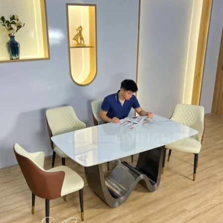 Bàn Ăn Mặt Đá Ceramic