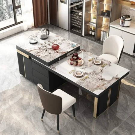 Bàn Ăn Kết Hợp Bàn Đảo Bếp