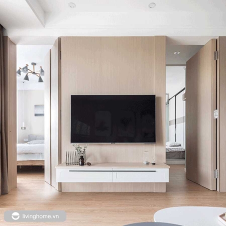 Bỏ túi 8+ mẫu nội thất phòng ăn nhà bếp gỗ công nghiệp đẹp 24 Kệ Tivi