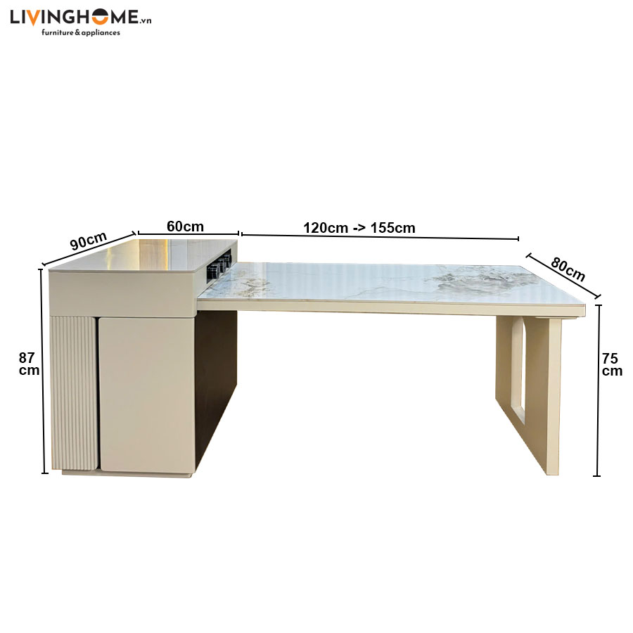 Bàn Đảo Bếp Thông Minh - HANA 7 Bàn Đảo Bếp Thông Minh - HANA