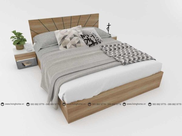 Giường ngủ gỗ công nghiệp phủ Melamine BD-M-20-20 New 2020