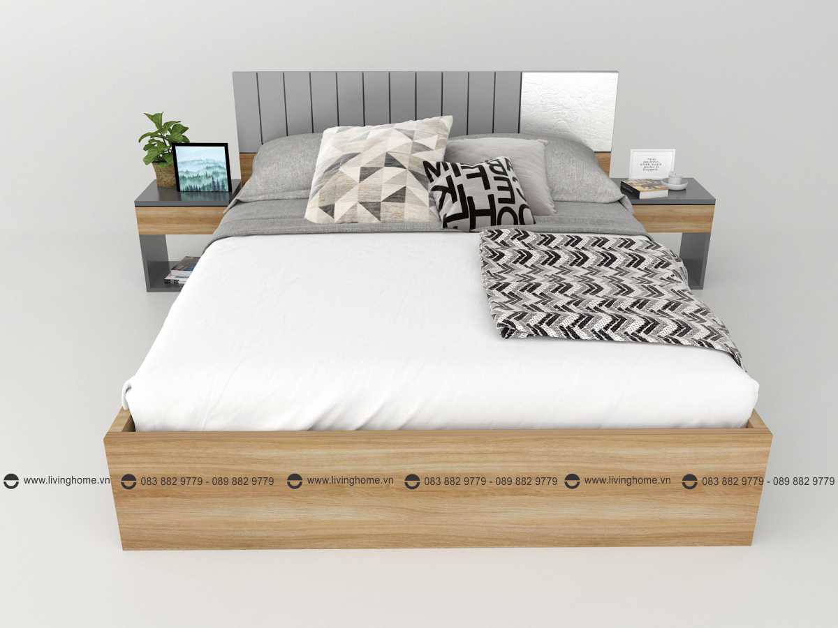 Giường ngủ gỗ công nghiệp phủ Melamine BD-M-20-22 New 2020