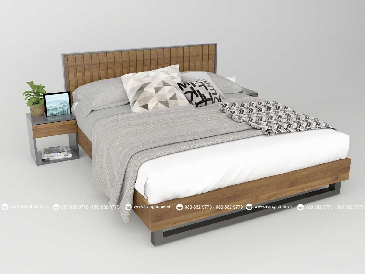 Giường ngủ gỗ công nghiệp phủ Melamine BD-M-20-26 New 2020