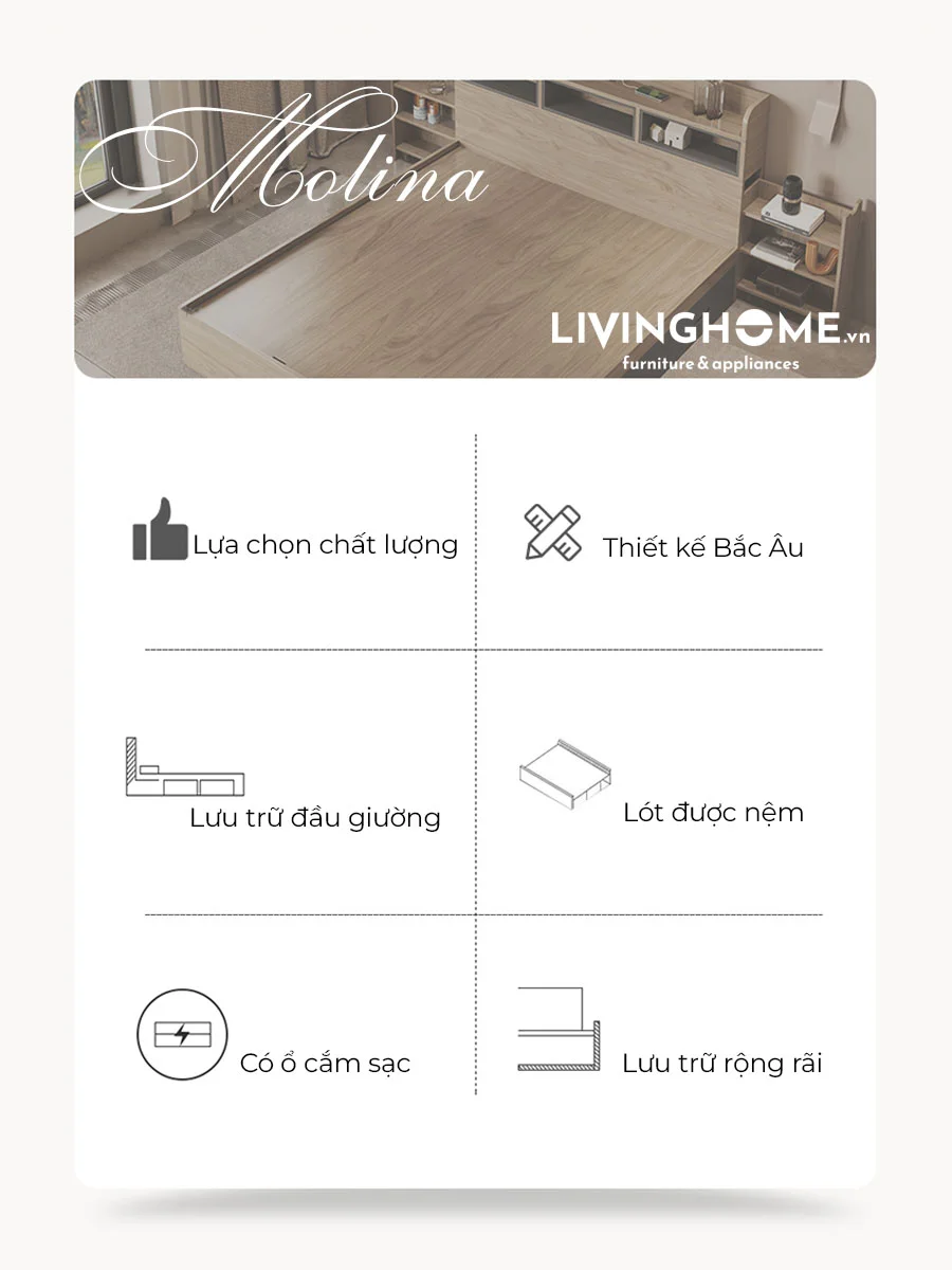 Giường ngủ Molina 23 Giường ngủ Molina