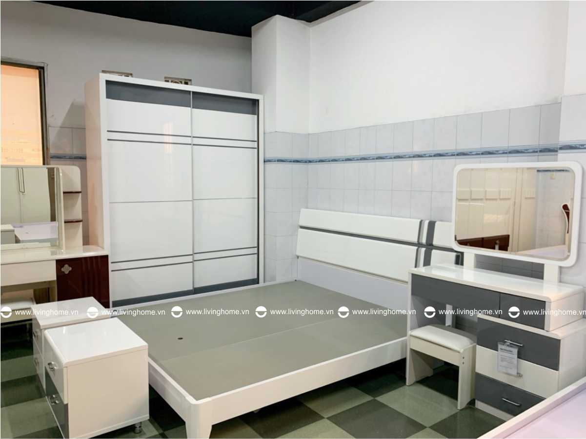 Bộ giường tủ nhập khẩu cao cấp Living Home LVH-P006 New Style 2020
