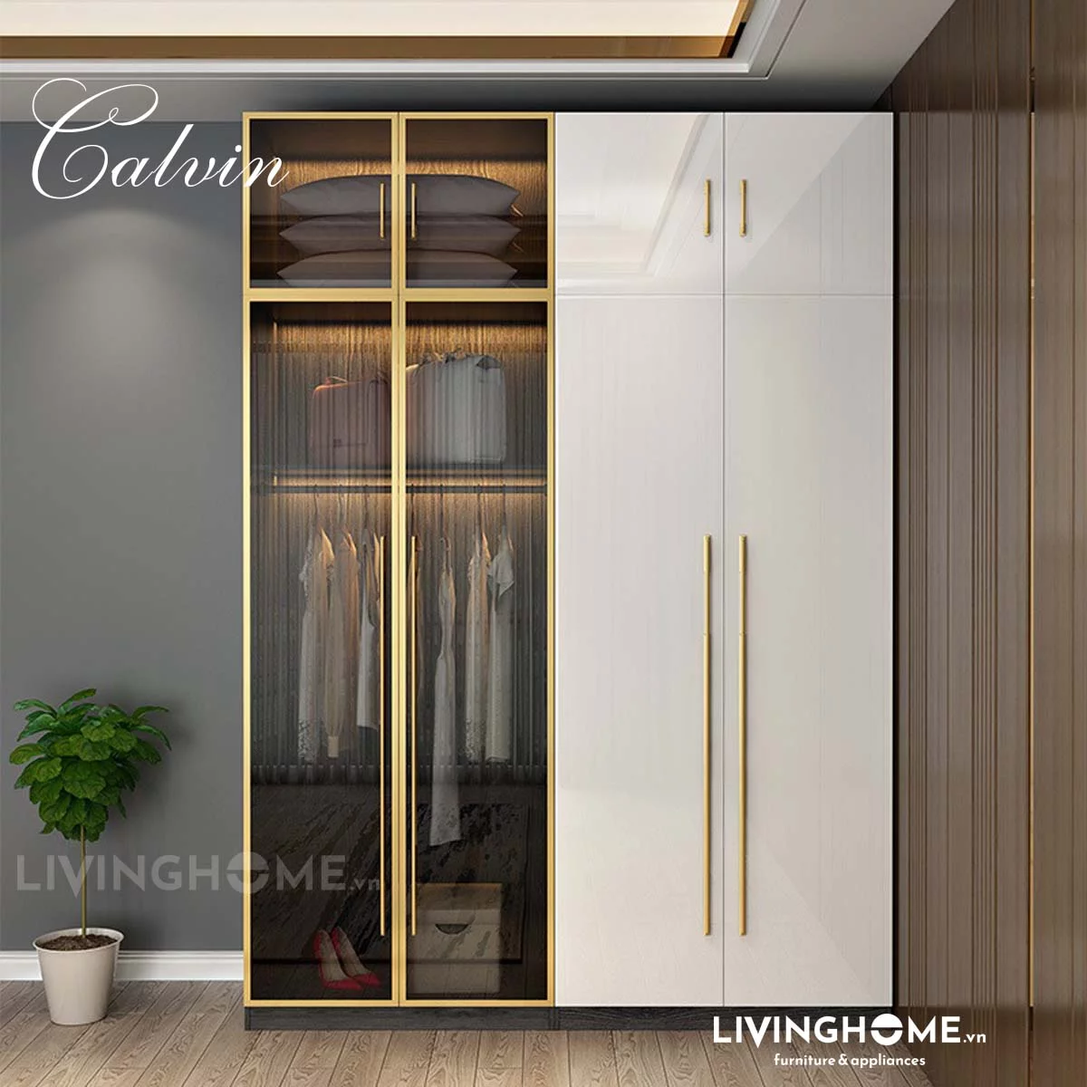 Tủ quần áo nhập khẩu Calvin 24 Tủ quần áo nhập khẩu Calvin