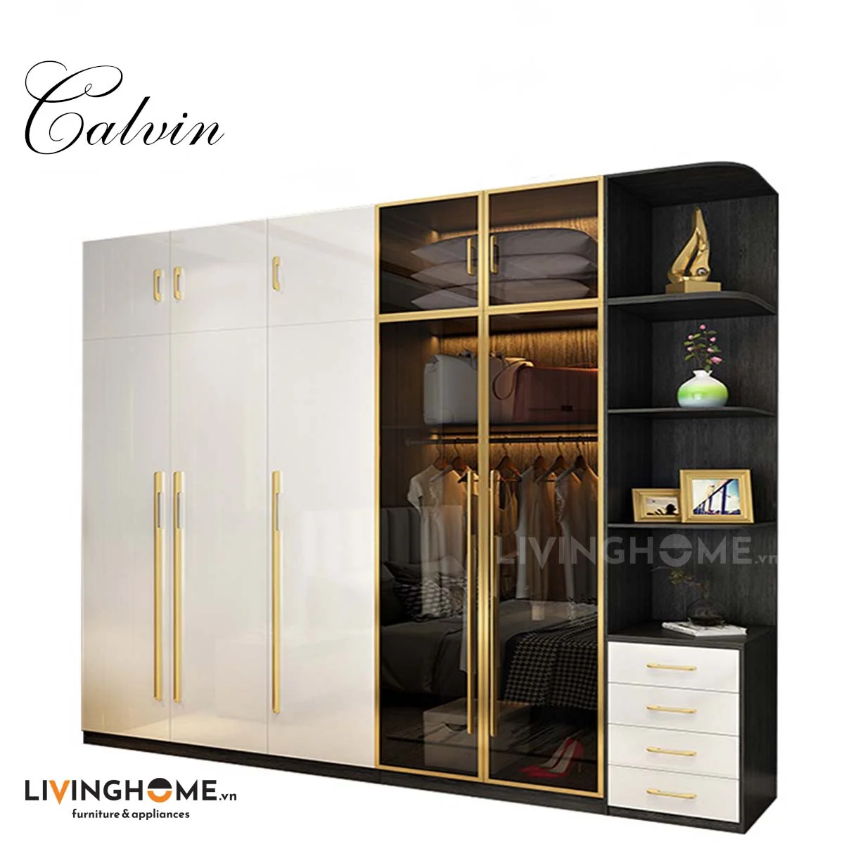 Tủ quần áo nhập khẩu Calvin 27 Tủ quần áo nhập khẩu Calvin