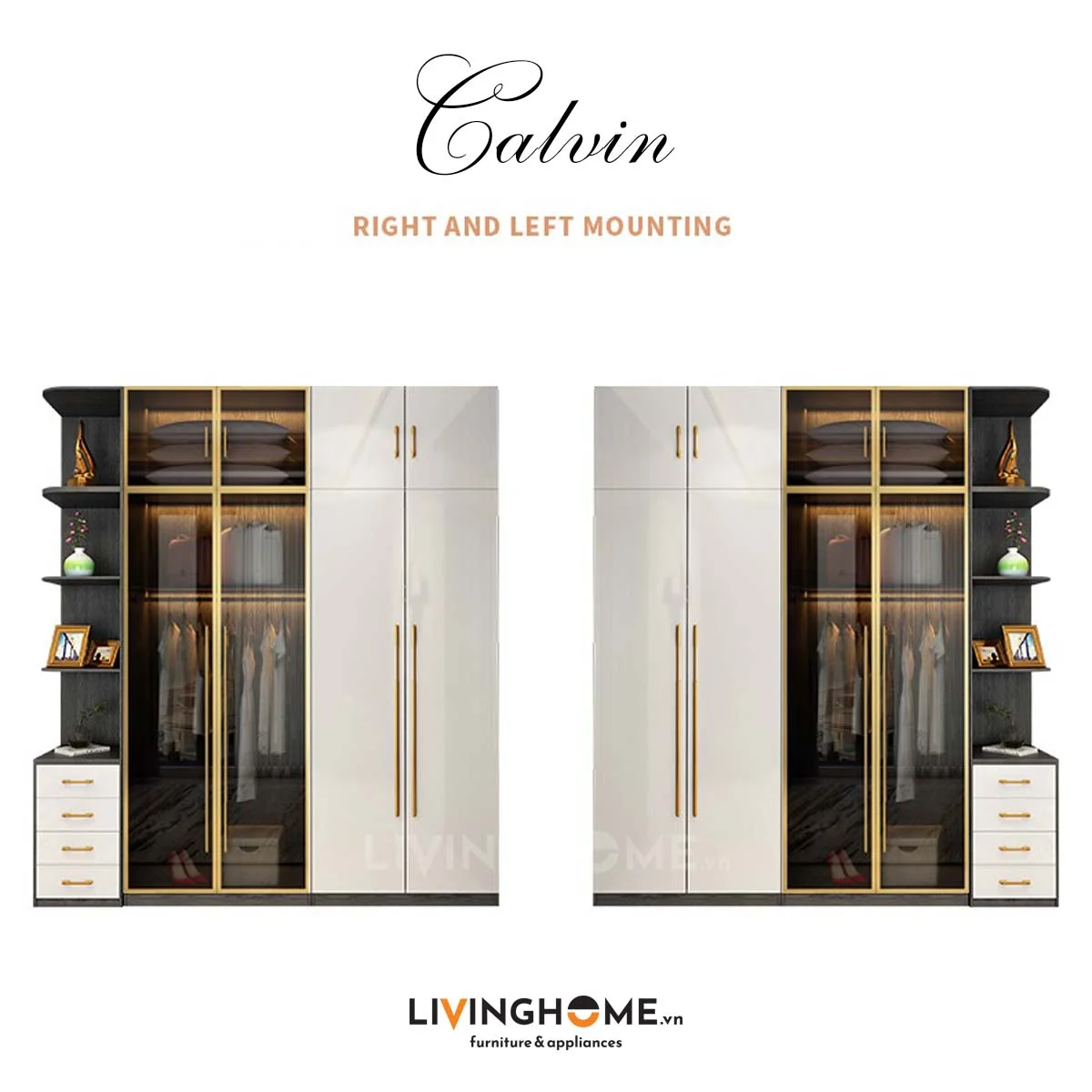 Tủ quần áo nhập khẩu Calvin